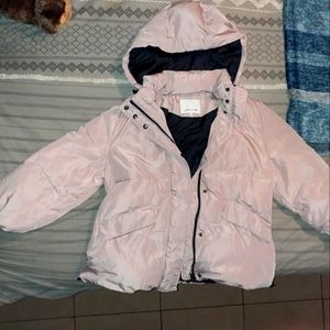Rose gold puffer jacket